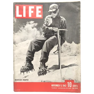 Life Magazine Nov 9 1942 US Mountain Troops General Eisenhower WWI Rockettes - Picture 1 of 17