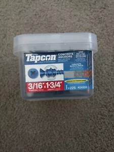 Tapcon 24555 Kreuzschlitz Flachkopf Betonanker, 3/16" x 1-3/4", 225 Stück - Bild 1 von 2