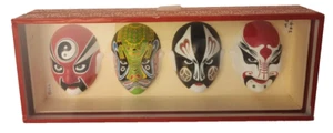 4 maschere CINESI in miniatura dipinte a mano pittura viso MASCHERA. JY YAN ART Co. - Foto 1 di 8