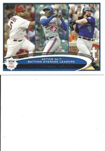 2012 Topps Active Leaders #124 Albert Pujols Guerrero Helton Cardinals Rockies - Picture 1 of 1