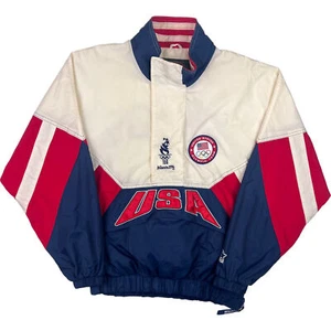 Starter Olympic Collection 1996 USA Jacket Men's Medium Red White Blue - Picture 1 of 10