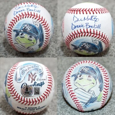 DON MATTINGLY "DONNIE BASEBALL" Signed GUY GILCHRIST Baseball + BECKETT COA W262 - Image 1 of 4