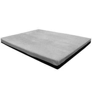 Large Memory Foam Dog Bed, Travel Mat with Removable Zipping Plush Velvet Cover - Picture 1 of 4