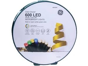 NEW! GE Color Choice 600 LED Multi-Color Microbright String Lights - 8 effects - Picture 1 of 7