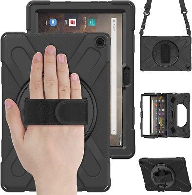 Fire HD 10/HD 10 Plus 11th Generation 2021 Case, Stand Carrying Strap Kids Cover - Image 1 of 4