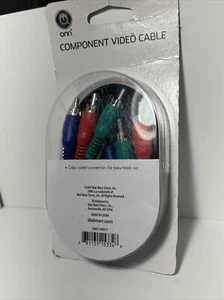 New -6 ft. Component Video Cable by Onn - High Quality Video Up to 1080i HD - Picture 1 of 4