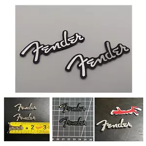 2 x Emblem Guitar Badge Decal Replacement fits Fender 2 Pack New - Picture 1 of 6