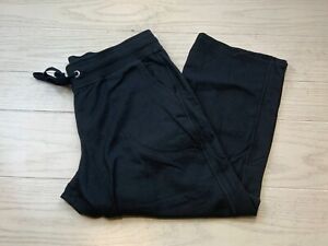 Hanes French Terry Capri Pants, Women's Size M, Black NEW MSRP $21