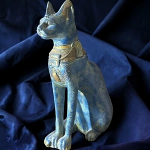 RARA ANTICA STATUINA ANTIQUARIATO EGIZIANO gatto dea di Bastet Egitto a.C. - Foto 1 di 5