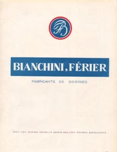 ADVERTS. Bianchini, Férier. Fabricants de Soieries. Silk. Textiles 1947 print - Picture 1 of 1