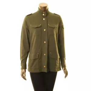LAUREN RALPH LAUREN Women's Petite Rashieka-cotton Military Jacket Top PS TEDO - Picture 1 of 2