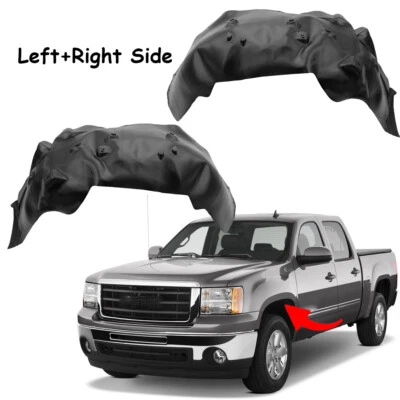 Set of 2 Fender Liner Front LH+RH Side For 2011-2014 GMC Sierra 2500 HD/3500 HD Foto 1 de 4