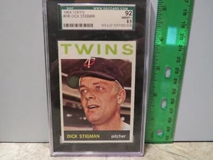 Topps Dick Stigman 1964 #245 SGC 8,5 casi nuevo/como nuevo (? ¿COLECCIÓN LIONEL CARTER?) - Imagen 1 de 4