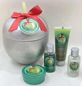 The Body Shop Glazed Apple Gift Set Body Polish Shimmer Lotion Etc New Rare - Picture 1 of 8