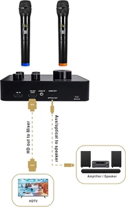 Wireless Microphone Karaoke Mixer System with HD Audio Return Channel, Optica... - Picture 1 of 12