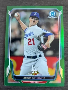 Bowman Chrome Zack Greinke Green Refractor #160 2014 serie/75 - Imagen 1 de 2