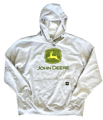 Sudadera con Capucha John Deere Marca Adulto XL Extra Grande Gris Pullover Sudadera con Capucha Hombres Foto 1 de 4