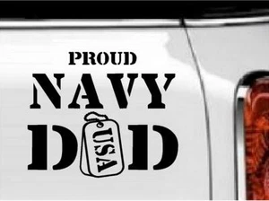 Proud Navy Dad Vinyl-Aufkleber Wohnkultur 5" x 6" - Bild 1 von 1
