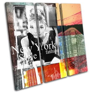Impresión de imagen de arte de pared de lienzo agudo urbano grunge abstracto de Nueva York - Imagen 1 de 1
