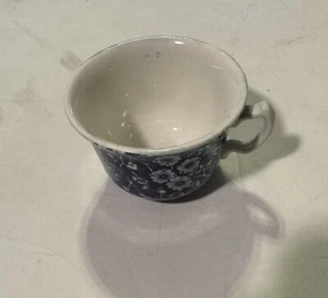 Ceramic Cobalt Blue Floral Tea Cup 6 Oz. Made In England!!! - Picture 1 of 3