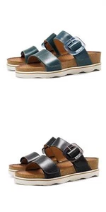Pikolinos Women's Menorca Leather Wedge Slide Sandals - Picture 1 of 16