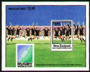 NEW ZEALAND 1991 M/S RUGBY WORLD CUP (ID:MM1019) - Picture 1 of 1