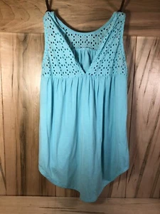 Old Navy Girl's Lace Tank Top Blouse Size XL(14) Light Blue - Picture 1 of 7