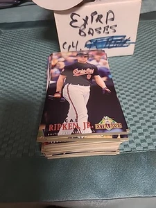STACK OF EXTRA BASES LARGE BASEBALL CARDS: RIPKEN, MATTINGLY, WINFIELD, ETC. - Picture 1 of 24