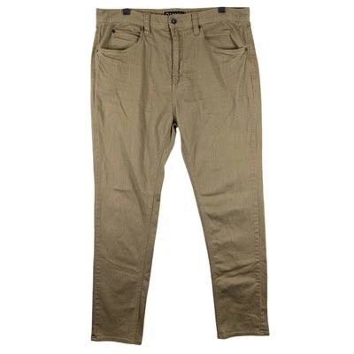 Pantalones para hombre Empyre Verge pierna recta informales caqui talla 36x30 Foto 1 de 4