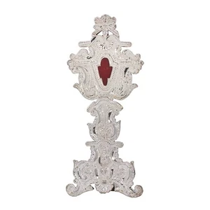1629 Relicario Relicario Custodia Casa Altar Placa de Plata sobre Madera 42 cm NUEVO - Imagen 1 de 2