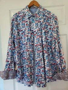 Robert Graham Hemd mit Knopfleiste Herren Gr. XXXL 3X Art To Wear Paisley Manschetten - Bild 1 von 16