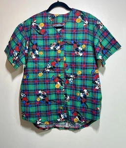 Vintage Handmade Sylvester The Cat Basketball Plaid Button Shirt L Looney Tunes - Bild 1 von 9