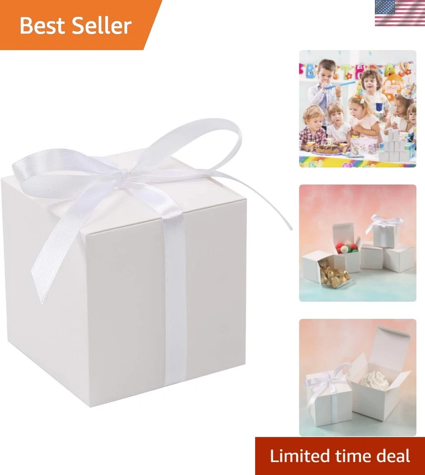 Versátiles 60 PIEZAS Cajas de Regalo Blancas 3x3x3 Pulgadas - Perfectas para Cualquier Celebración Foto 1 de 4