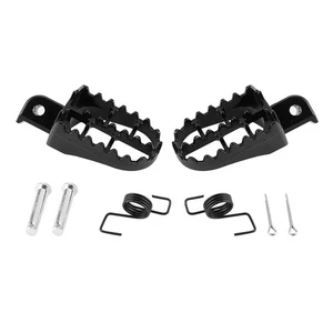 Reposapiés de aluminio para moto Yamaha PW50 PW80 TW200 Pit Dirt Bike negro - Imagen 1 de 9