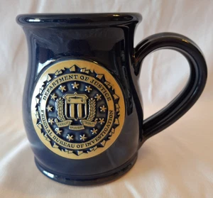 Deneen Pottery Mug Department of Justice Federal Bureau of Investigation - Blue - Picture 1 of 6