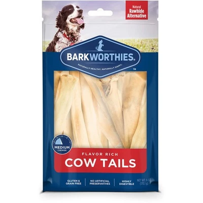 Barkworthies Allnatural Dog Treats Flavorrich Cow Tail Chews 6 Oz High In Protei - Image 1 of 4