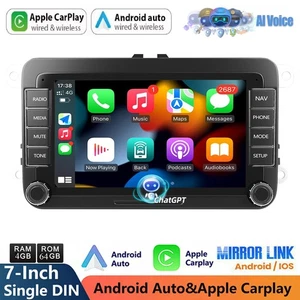 Android 15 ChatGPT-AI Car Stereo Radio 7" For VW Golf MK5 MK6 Jetta GPS NAVI SWC - Picture 1 of 15