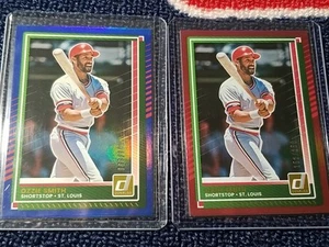 2025 Donruss Baseball Ozzie Smith Parallel Lot. (2). Blue 66/159, Red 152/250! - Picture 1 of 2