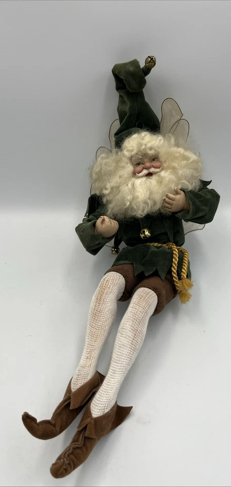 1983 Lynn West Lasting Endearments Santa Fairy Shelf Sitter adorno de Navidad Foto 1 de 4