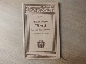 Richard Wagner Rienzi der letzte der Tribunen Reclam Heft 5645 - Imagen 1 de 2