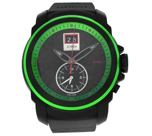 Michel Jordi Mega Icon Spicy Green 3001100301 PVD Steel Quartz 45MM Watch - Picture 1 of 10