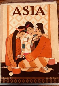 Asia Magazine Feb 1926 Antique Vintage Collectible History Culture Travel - Picture 1 of 2