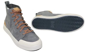 TOMS Travel Lite Tumbled Nubuck Leather Lace-Up High Top Sneakers 8 NIB Gunmetal - Picture 1 of 1