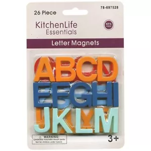 Colorful Letter Magnets, 26 ABC Alphabet Refrigerator Magnets (BPA Free) - Picture 1 of 1
