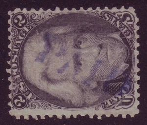 73 BLACKJACK w ULTRAMARINE "PAID" FANCY CANCEL - INK COLOR RARITY !! - Picture 1 of 3