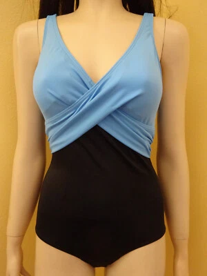 Badeanzug bpc selection bonprix 40 oder 42 schwarz-hellblau NEU! - Bild 1 von 4