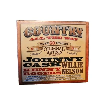 Country Music All The Way 5 CDS NEW Loretta Lynn,Willi Nelson,60 SONGS,ORIGINAL  - Image 1 of 4