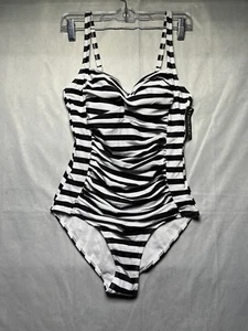 Ekouaer Women's One Piece Swimsuit Ruched Tummy Control Bathing Suits - Picture 1 of 8