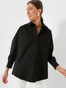Tuckernuck Pomander Place Black Loudon Popover Shirt NWT Size XS - Picture 1 of 11