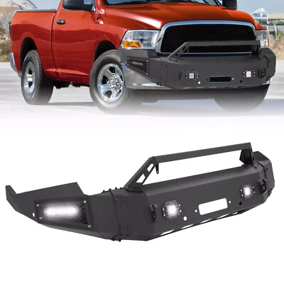 NUEVO Conjunto de parachoques delantero con LED con placa de cabrestante para Dodge RAM 1500 2009-2012 Foto 1 de 4